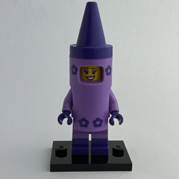 Lego Crayon Girl Minifigure w Base Purple 71023 coltlm2 Lego Movie 2 - Picture 2 of 8